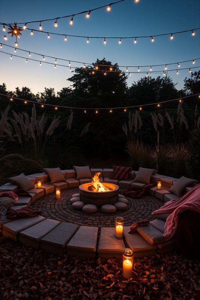 cozy outdoor storytelling circle