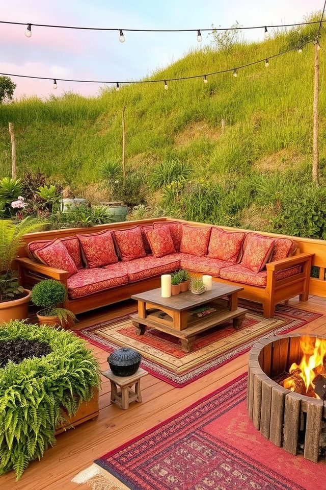 cozy tiered outdoor retreat