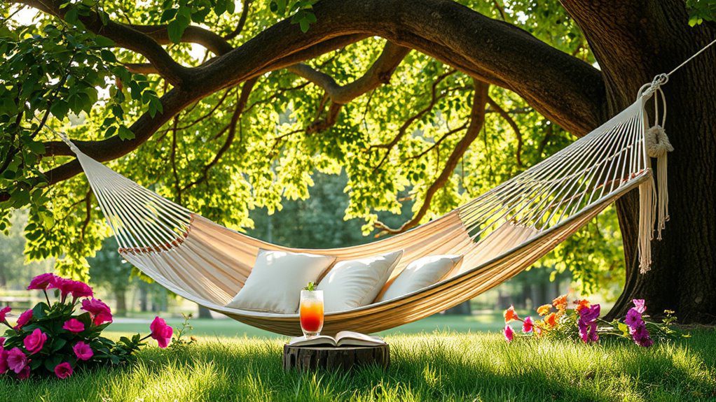 cozy tree hammock retreat