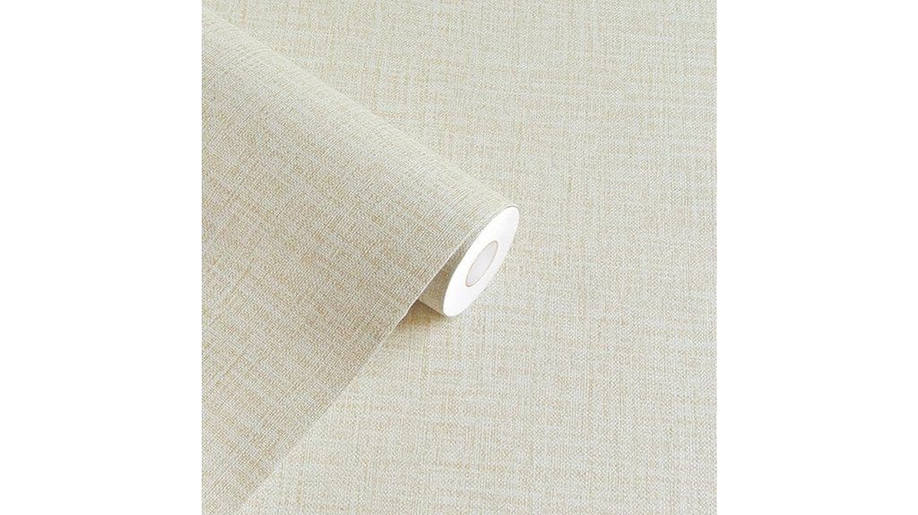 cream textured fabric wallpaper
