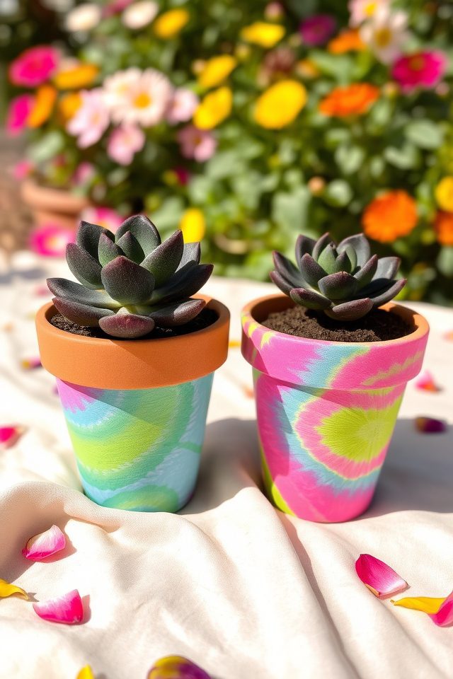 creative colorful plant pots
