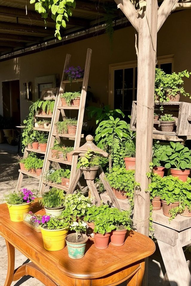 creative furniture plant displays