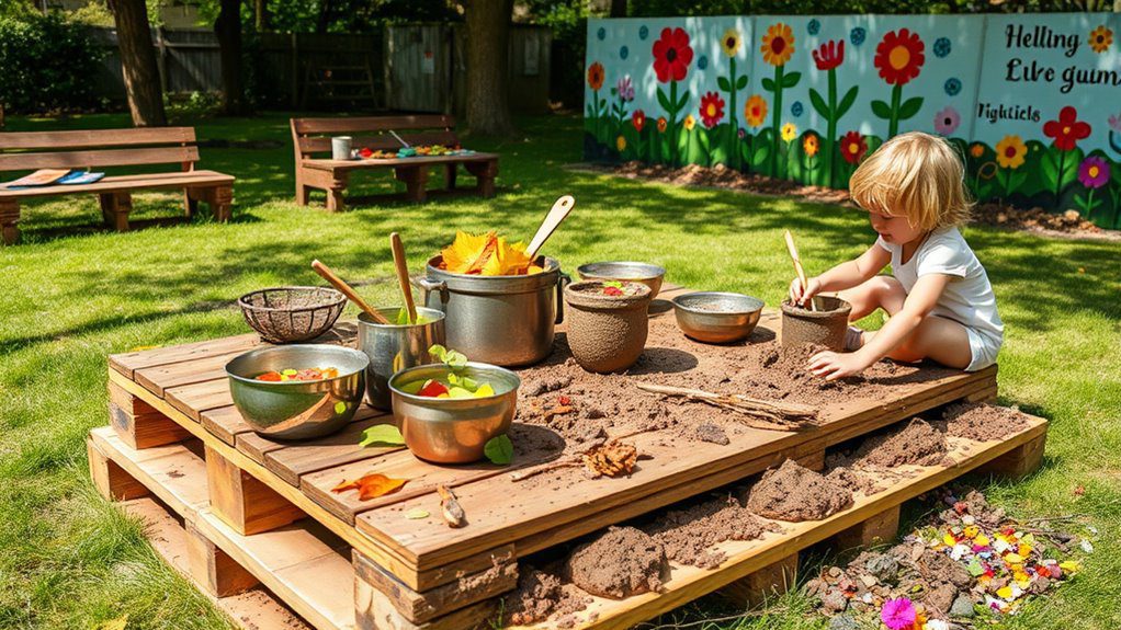 creative outdoor sensory play