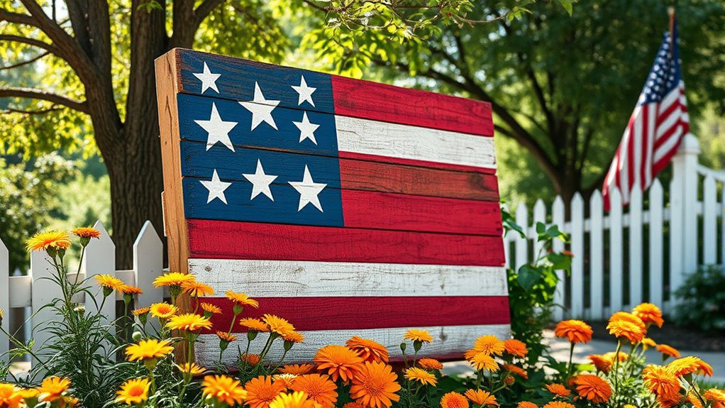 creative patriotic pallet art