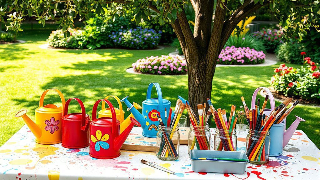 creative watering can art