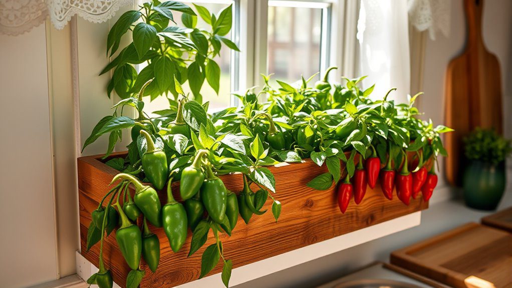cultivate jalapenos window box