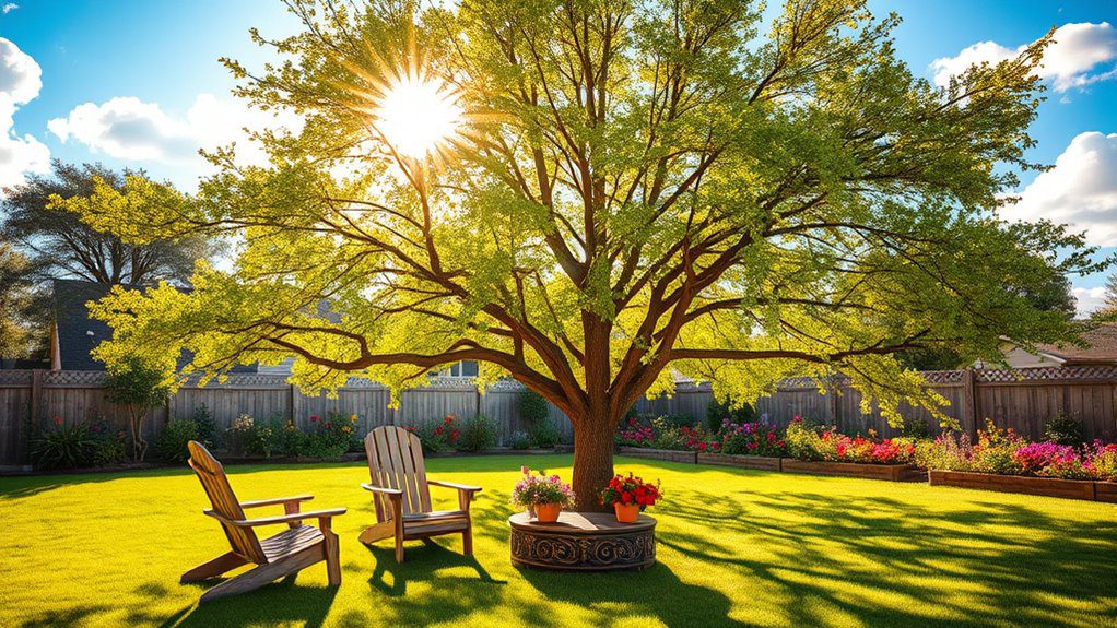 dappled shade open canopy
