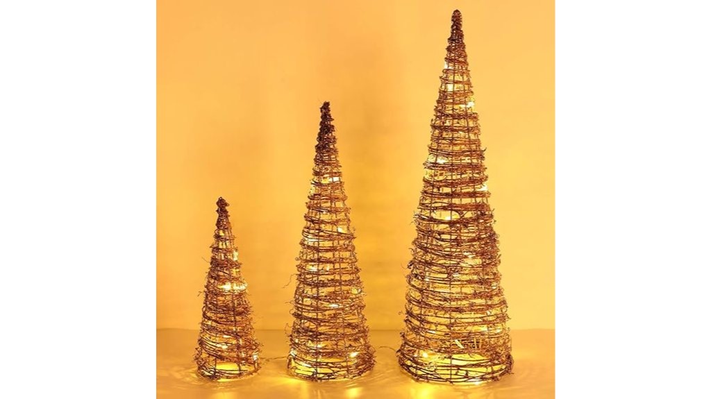 decorative battery powered christmas trees