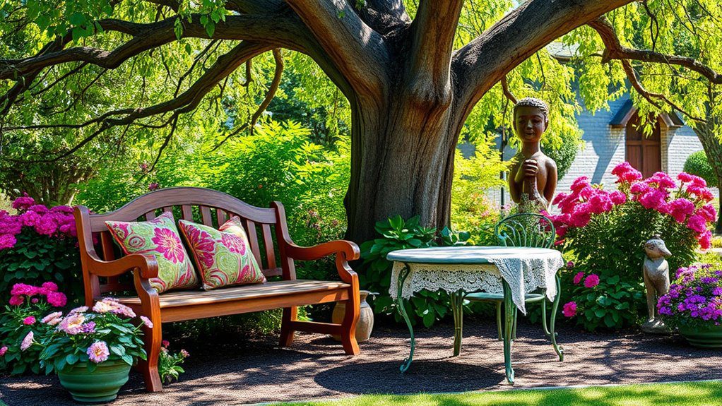 decorative outdoor furniture integration