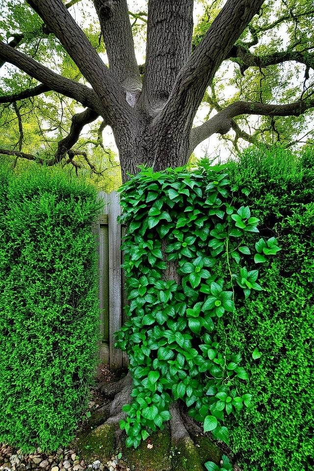 dense shrubs columnar climbing