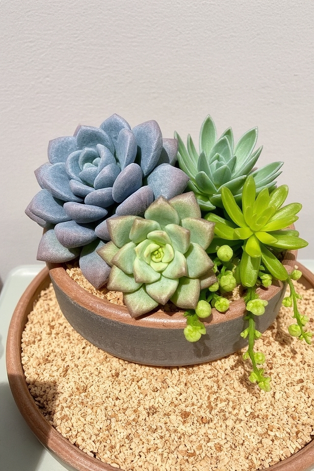 dish garden succulent displays