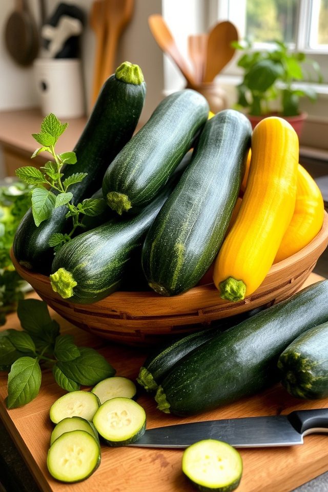 diverse zucchini varieties experimentation