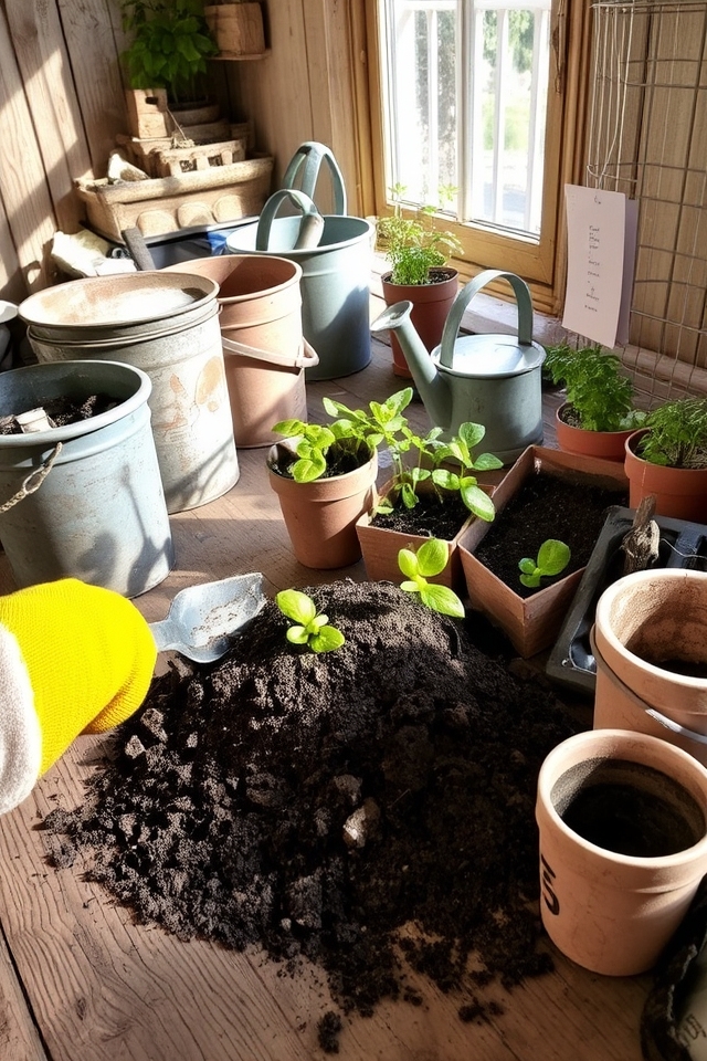 diy hands on planting stations