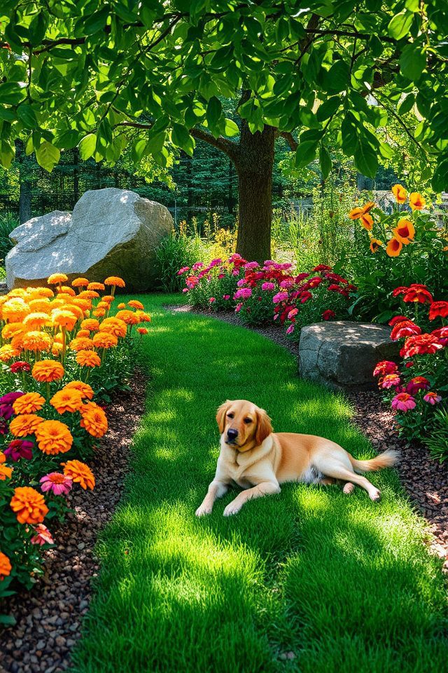 dog friendly flower garden design