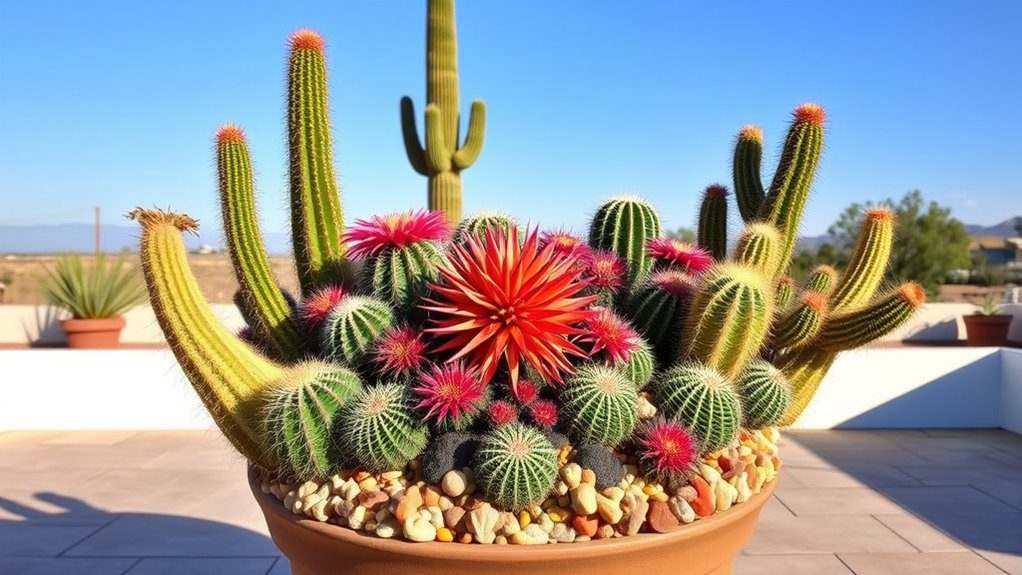 dramatic cactus garden designs