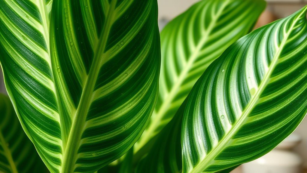 dramatic tropical houseplant foliage