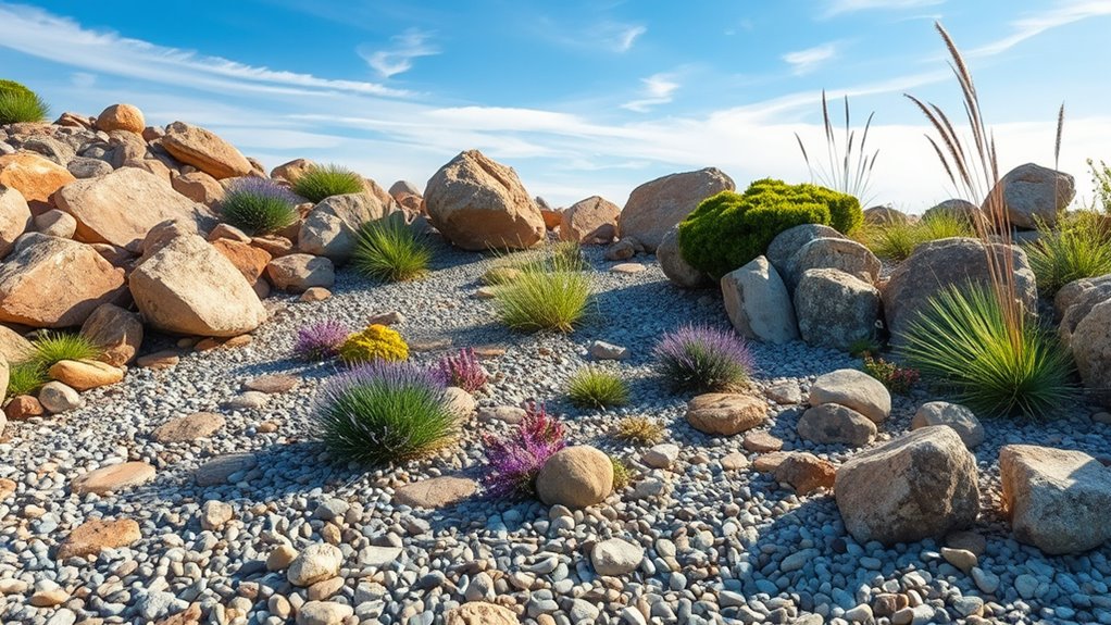 drought resistant rock garden design