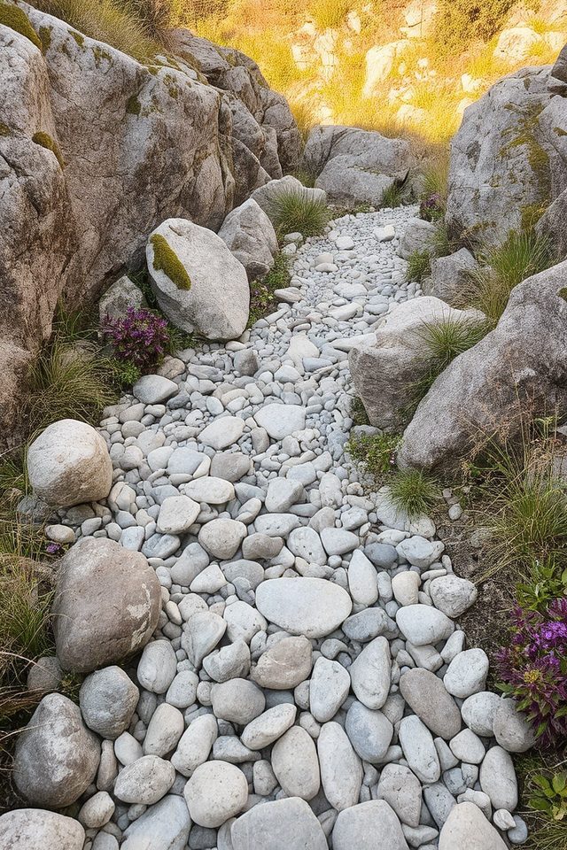 dry riverbed design elements