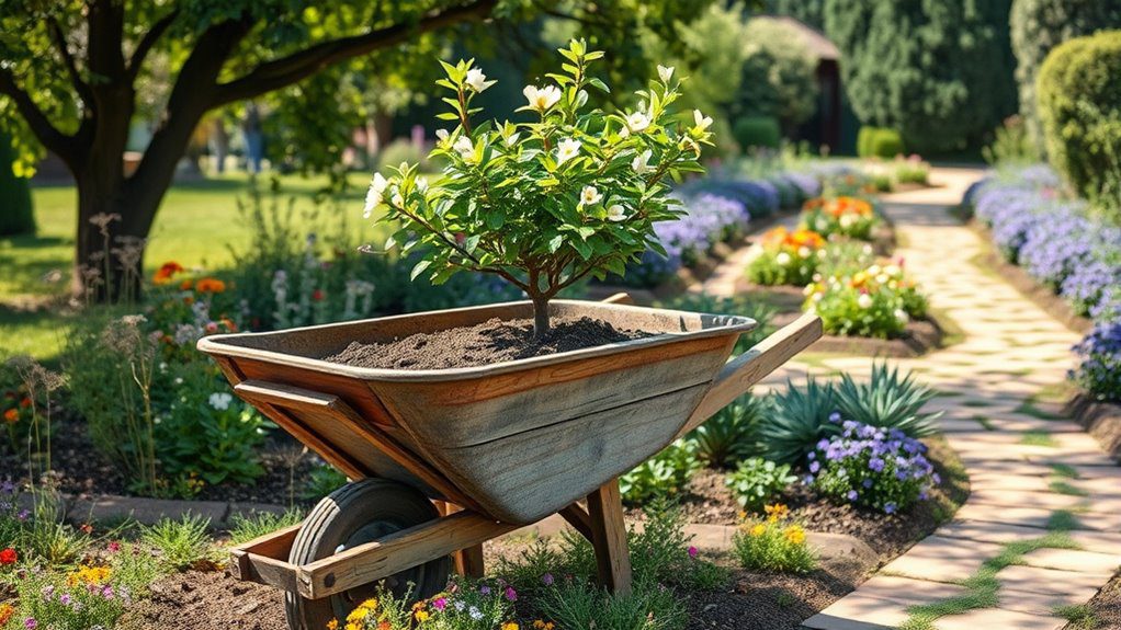 dwarf apple tree display