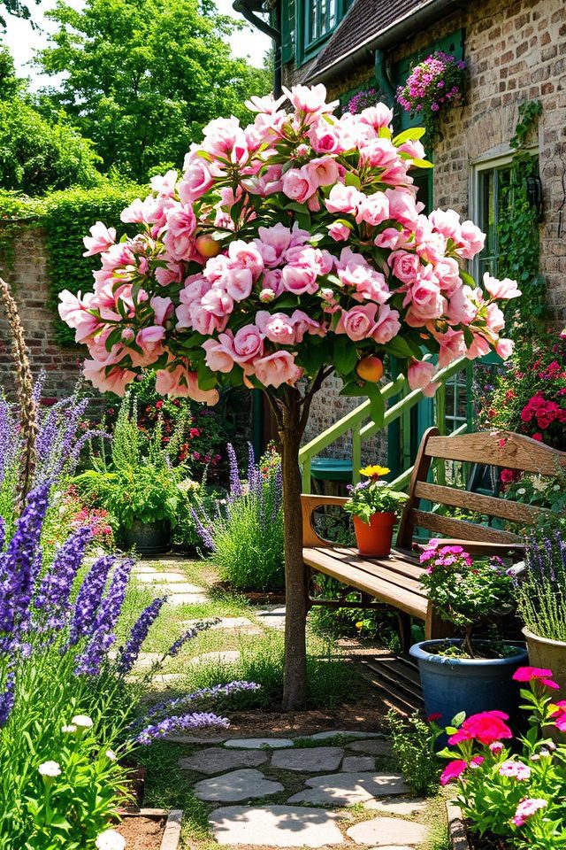 dwarf peach trees enchant gardens