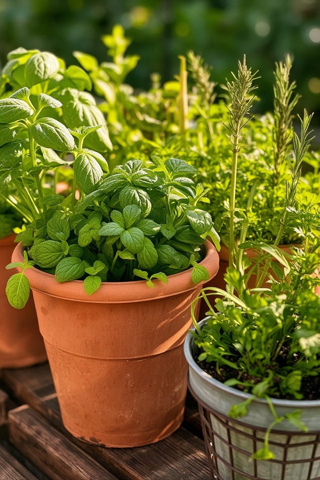 easy herbs thrive in sunny containers