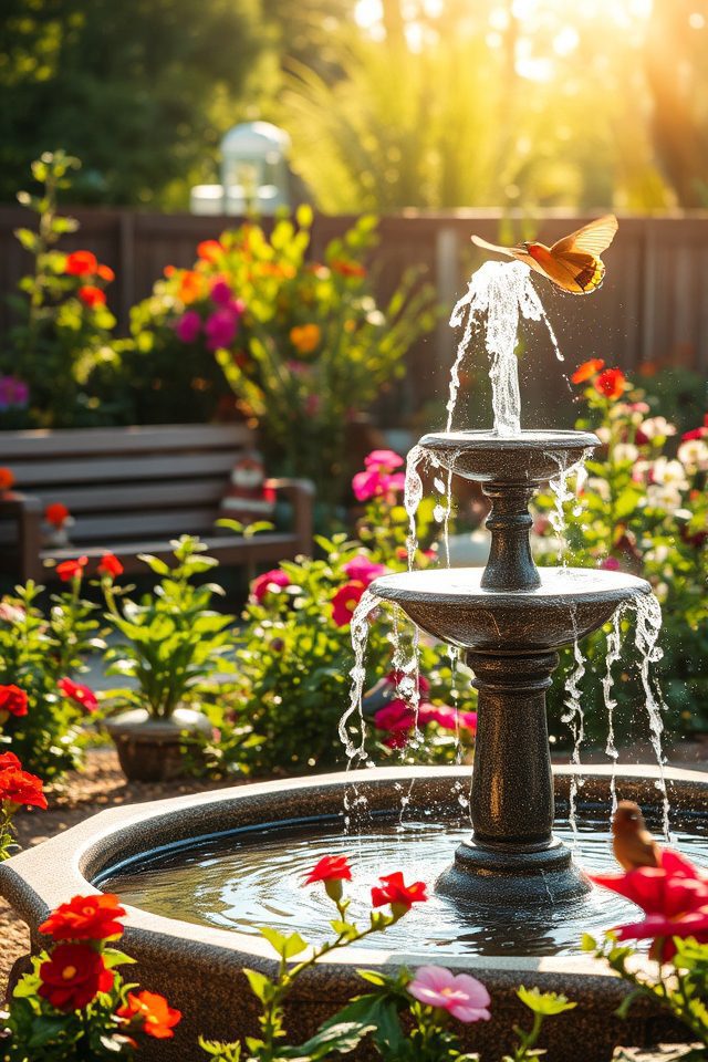 eco friendly backyard water feature