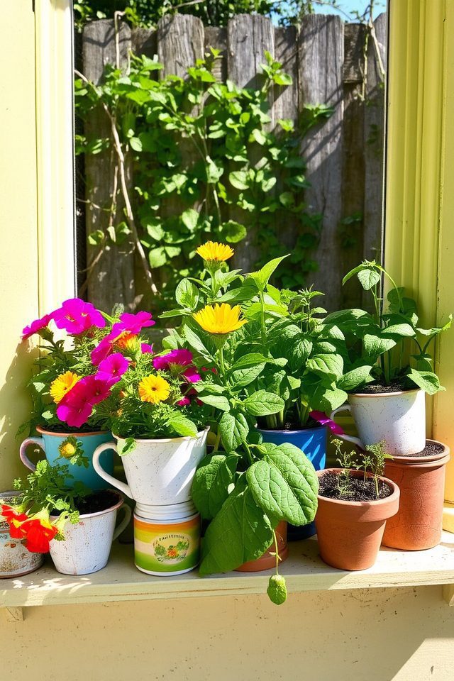 eco friendly container garden display