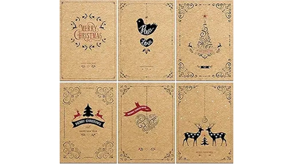 eco friendly kraft christmas cards