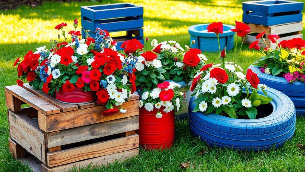 eco friendly patriotic planters