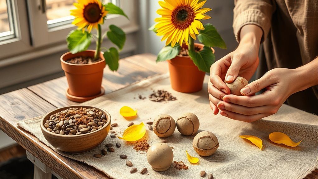 eco friendly sunflower seed bombs