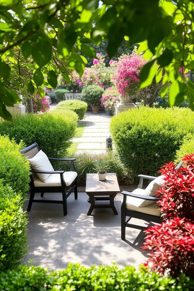 edged shrubs for structure