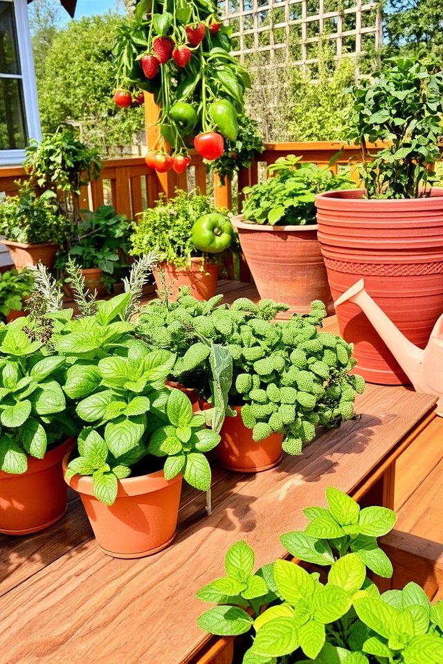 edible container garden delights