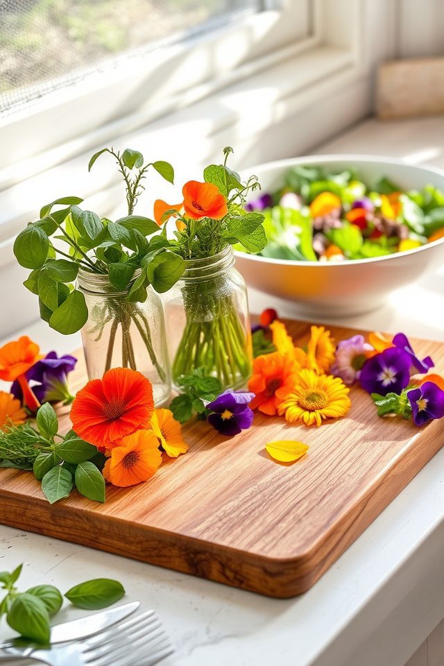 edible flowers enhance gardens