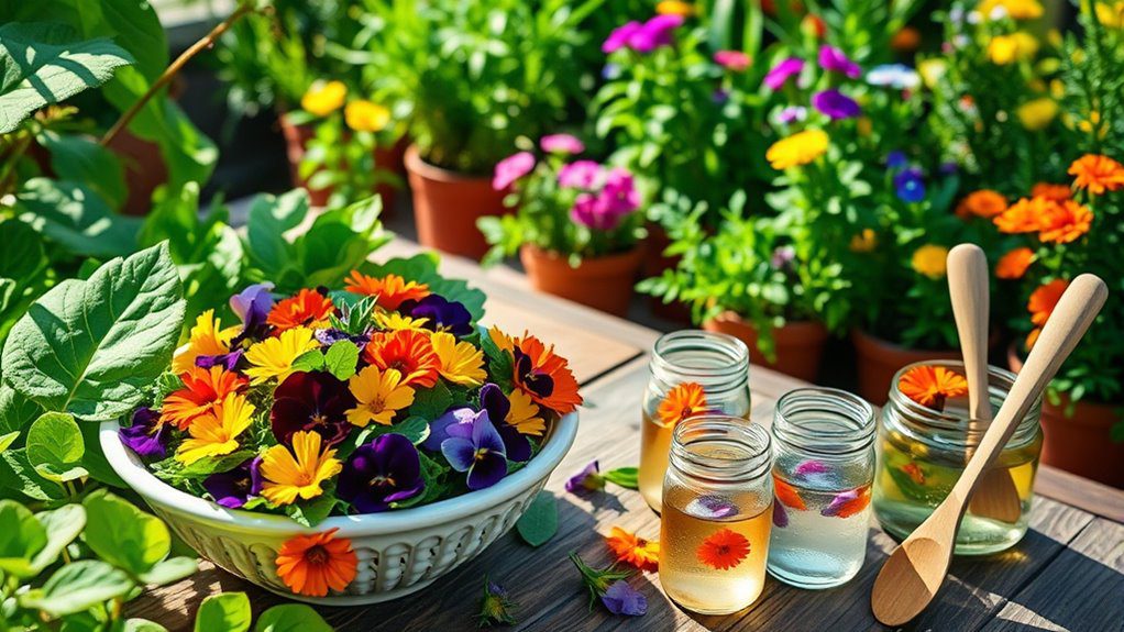 edible flowers enhance gardens