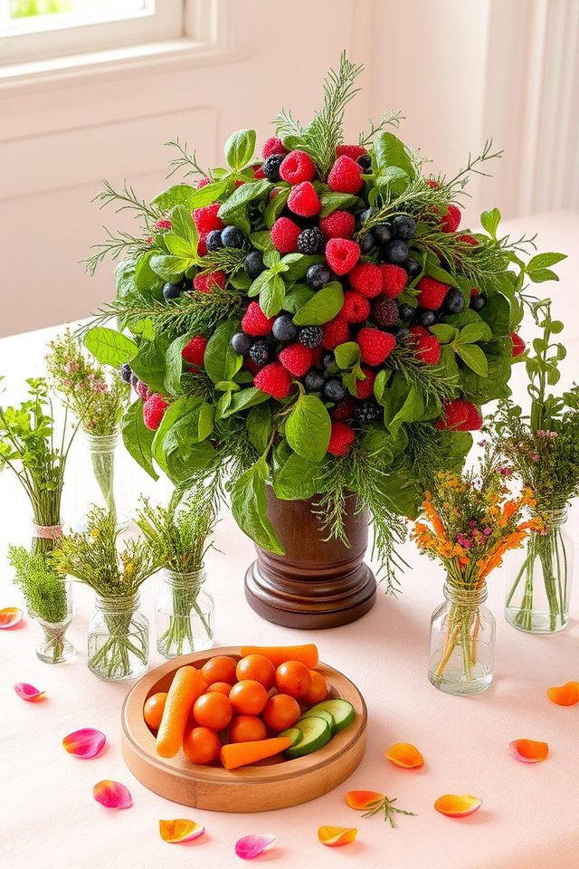 edible wedding decor arrangements