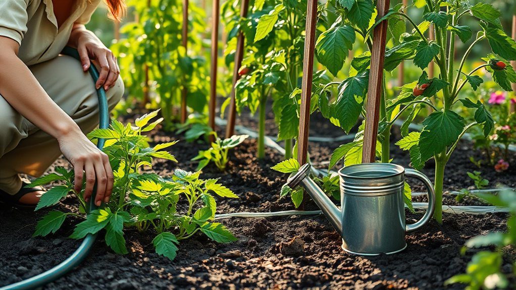 efficient watering promotes growth