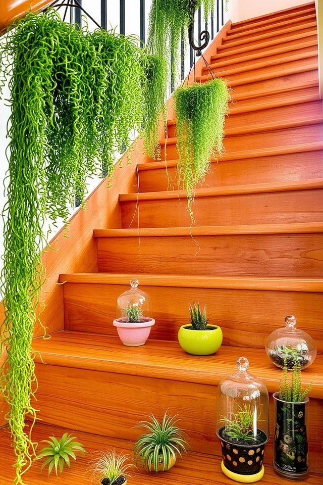 effortless greenery for stairs