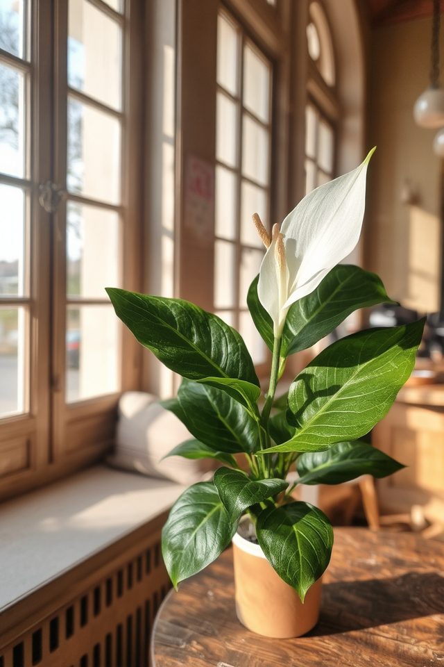 elegant air purifying caf plant