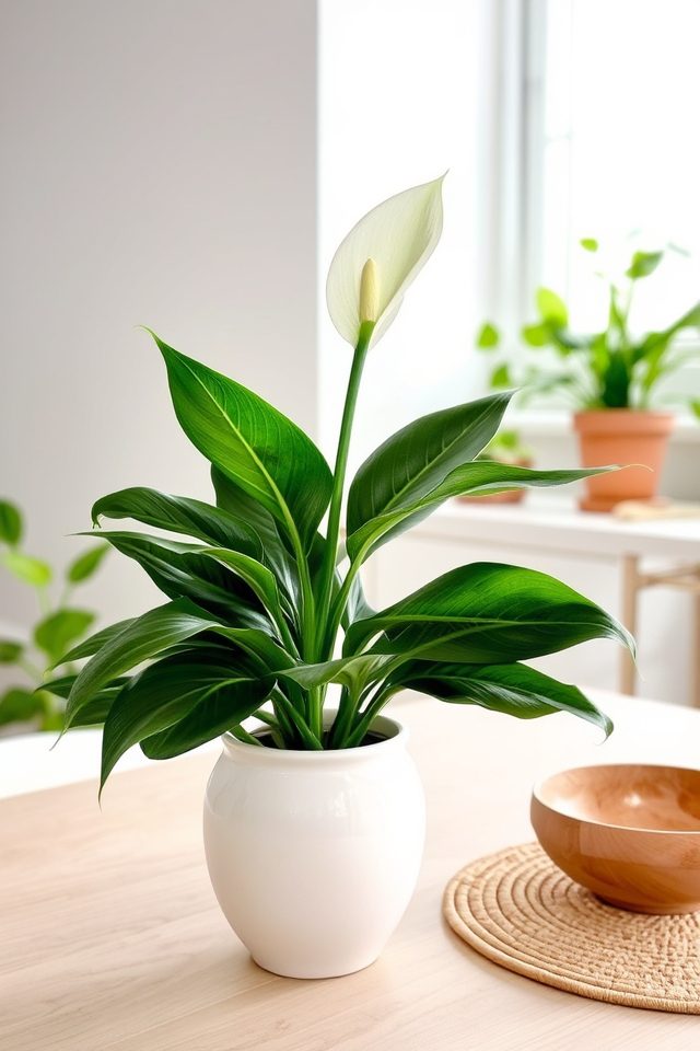elegant air purifying indoor plant