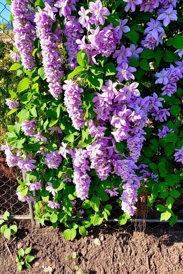 elegant climbing plant blooms