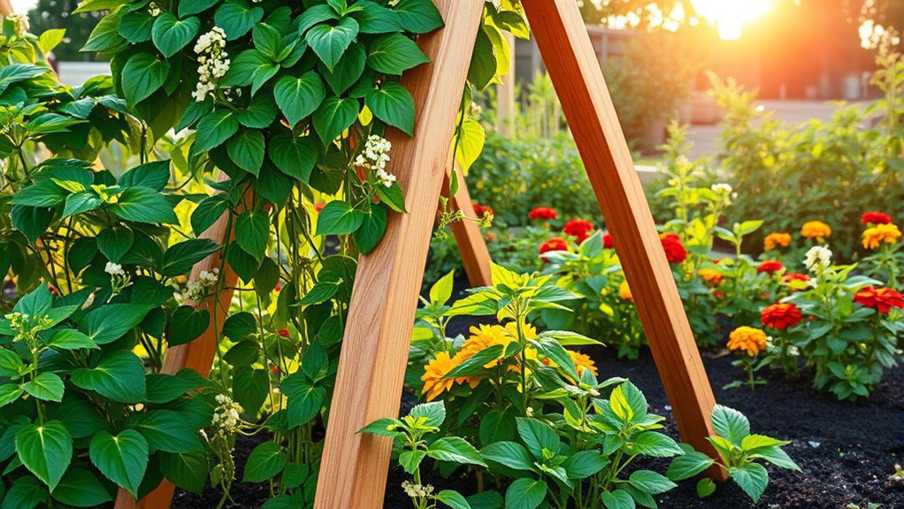 elegant climbing plant support