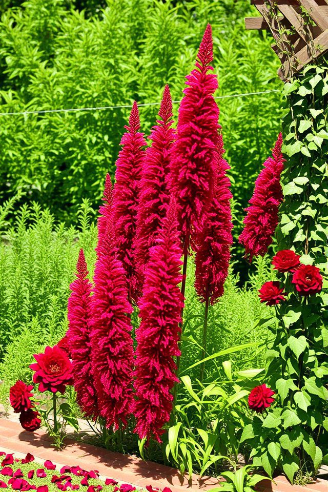 elegant deep red blooms