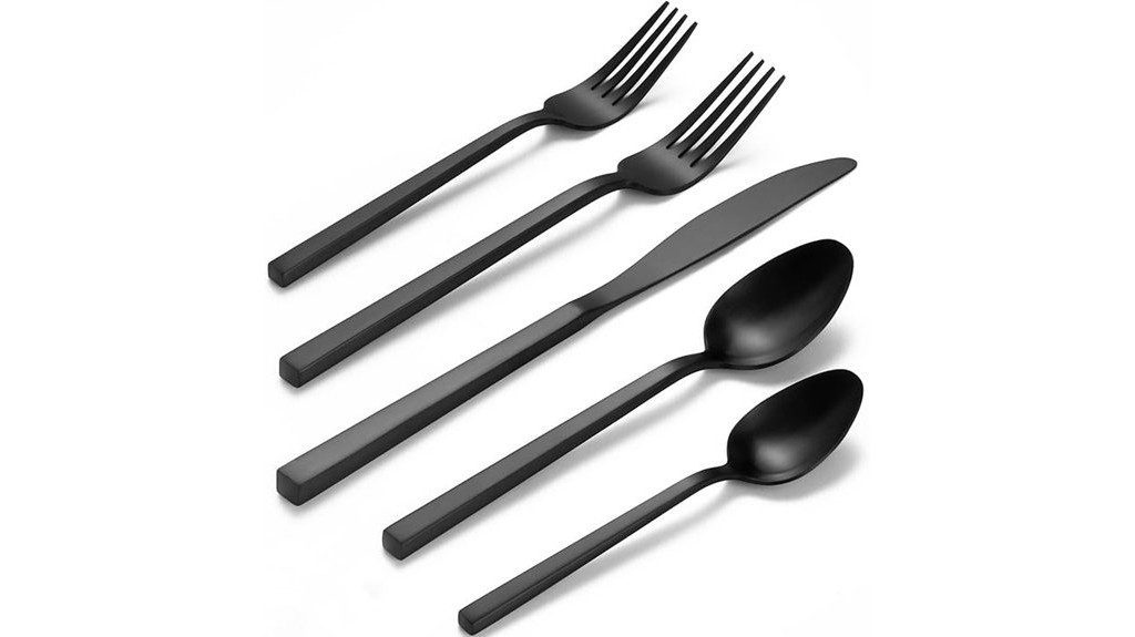 elegant forged silverware set