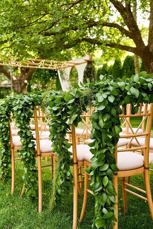 elegant leafy chair decor