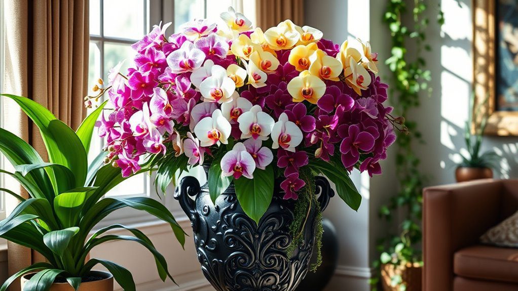 elegant orchid urn displays
