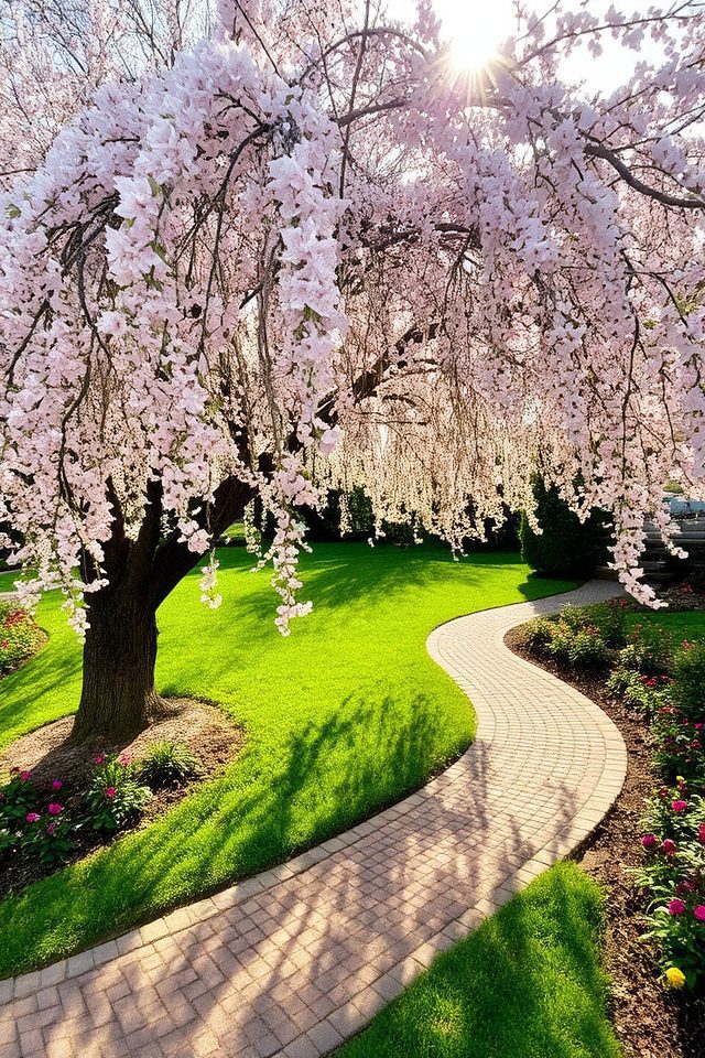 elegant ornamental tree blooms