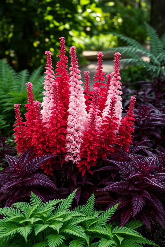 elegant shade garden blooms