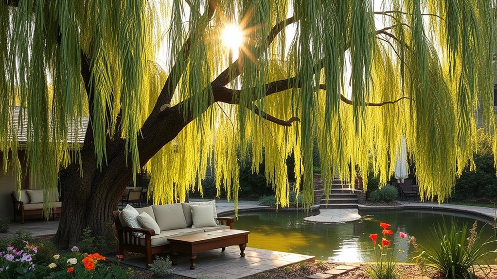 elegant tranquil backyard beauty