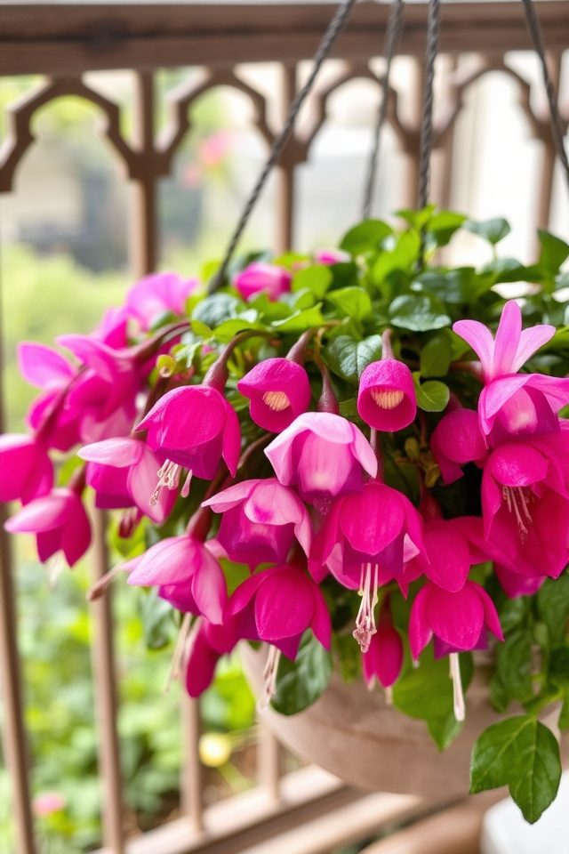elegant vibrant hanging flowers