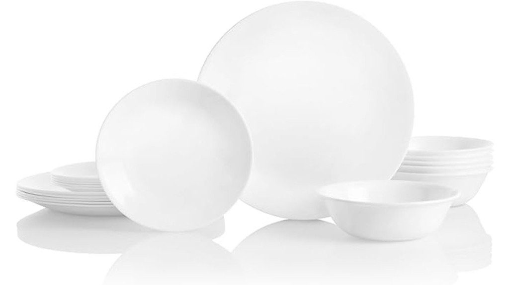 elegant white dinnerware set